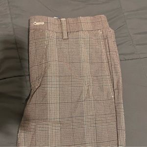 Checkered Khaki Slim Fit Pants